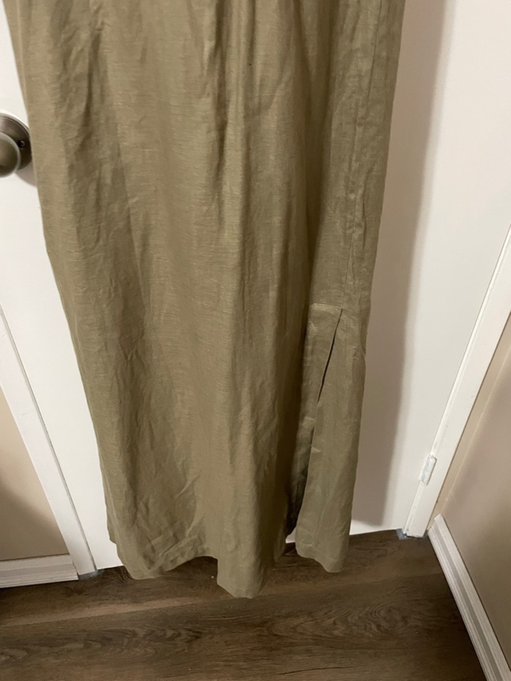 Aritzia Babaton Olive Strapless Midi Dress Size Large - Picture 5 of 10